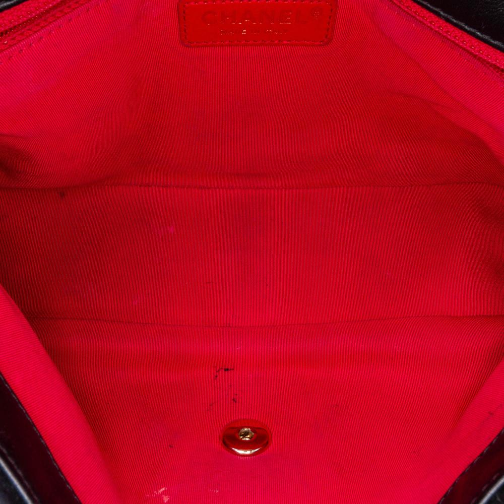 Black Leather Chanel Flap Bag