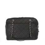 Black Leather Chanel Flap Bag