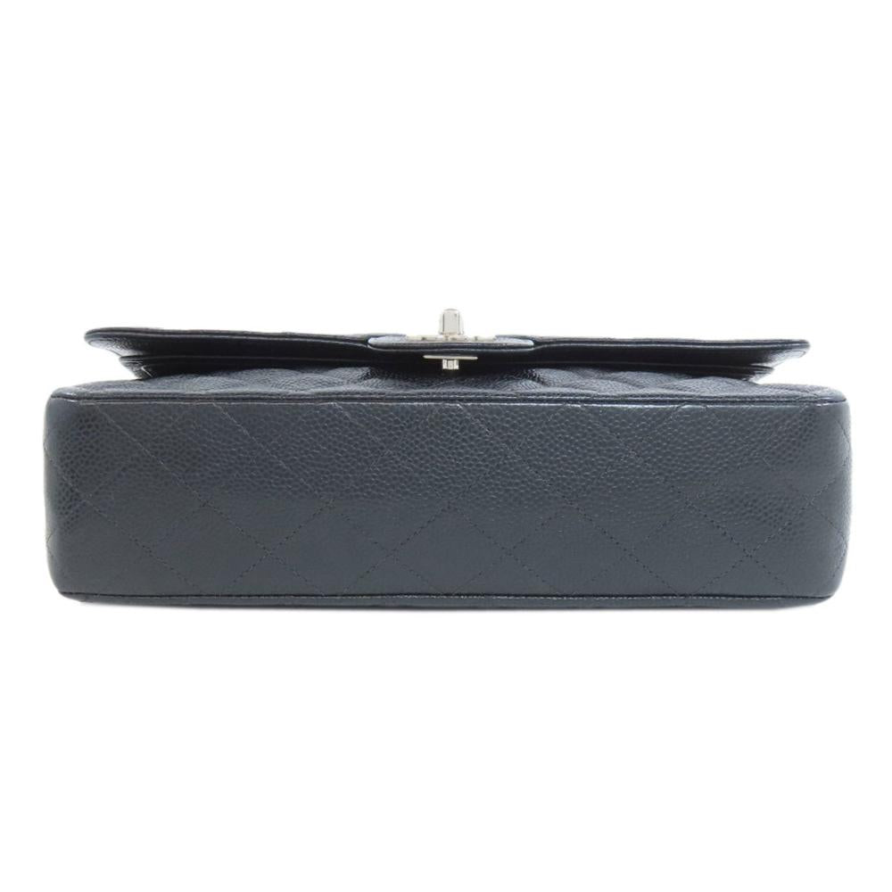 Black Leather Chanel Flap Bag