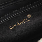 Black Leather Chanel Shoulder Bag