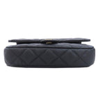 Black Leather Chanel Flap Bag