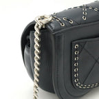 Black Leather Chanel Shoulder Bag