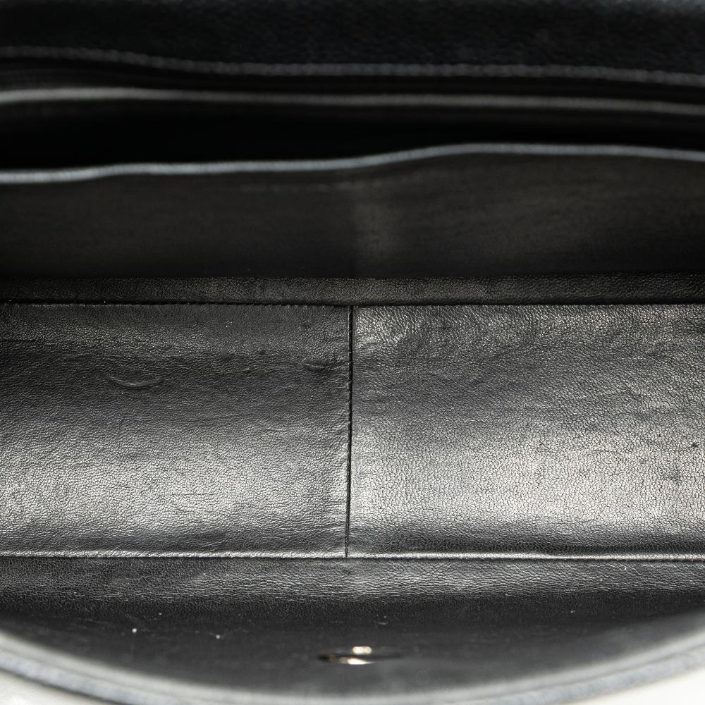 Black Leather Chanel Flap Bag