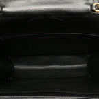 Black Leather Chanel Flap Bag
