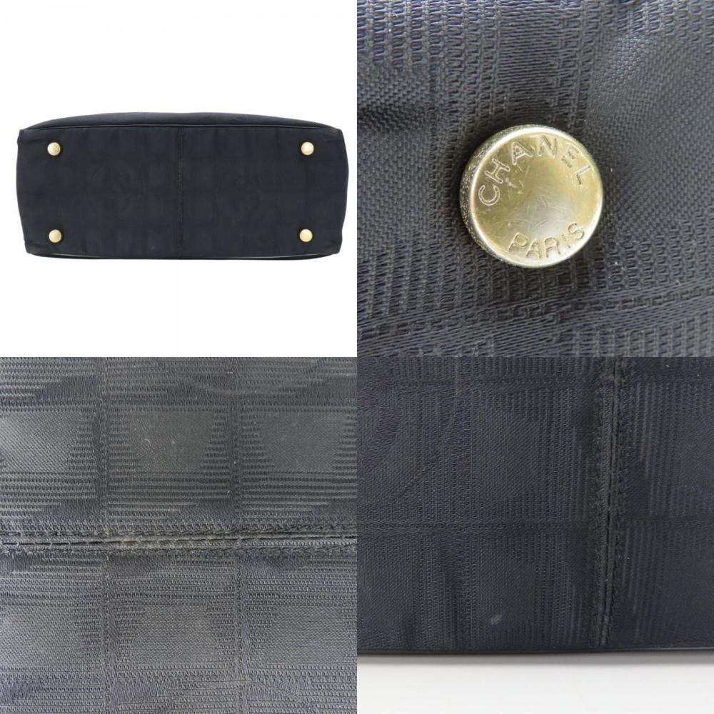 Black Leather Chanel Travel Line