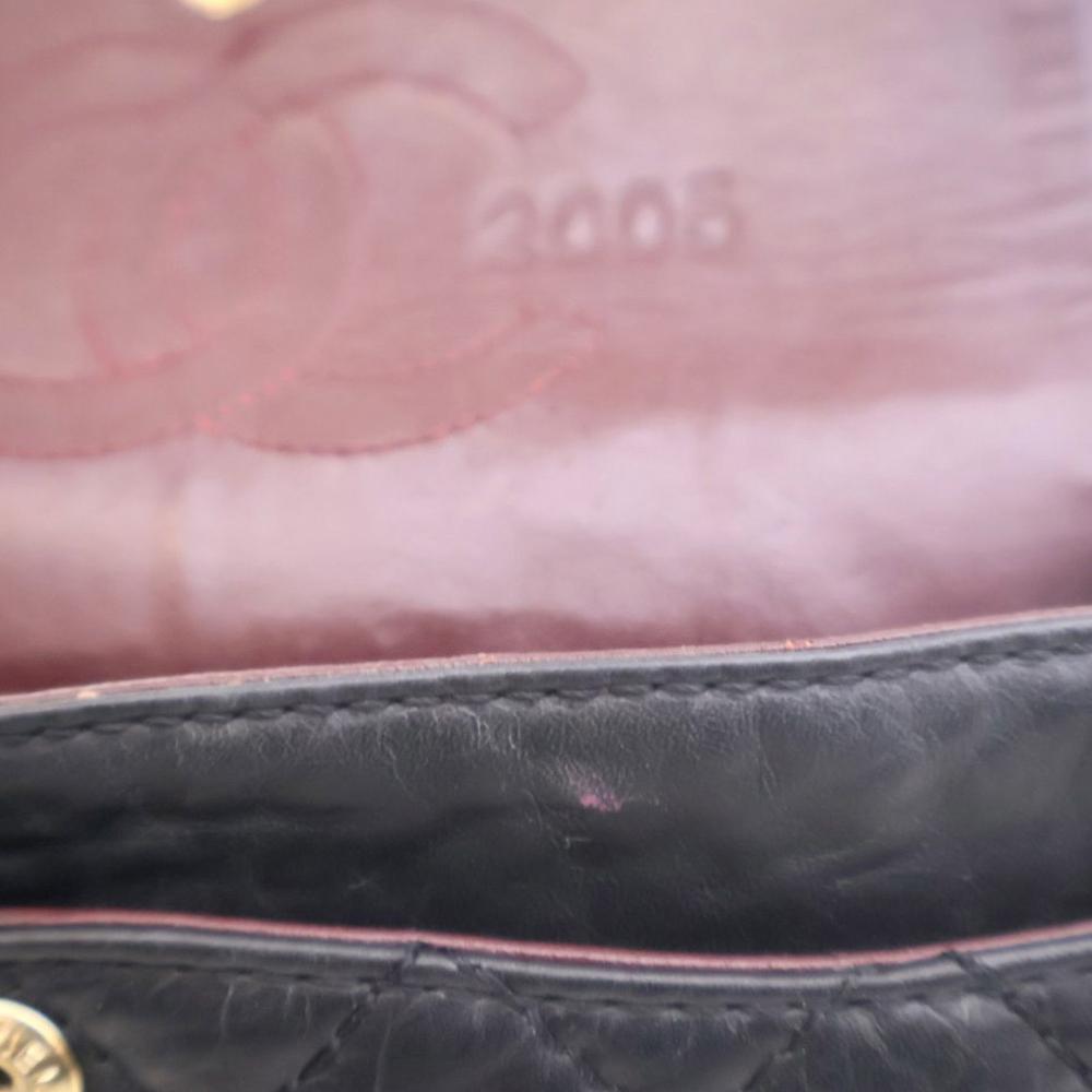 Black Leather Chanel Flap Bag