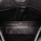 Black Leather Chanel Flap Bag