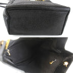 Black Leather Chanel Shoulder Bag