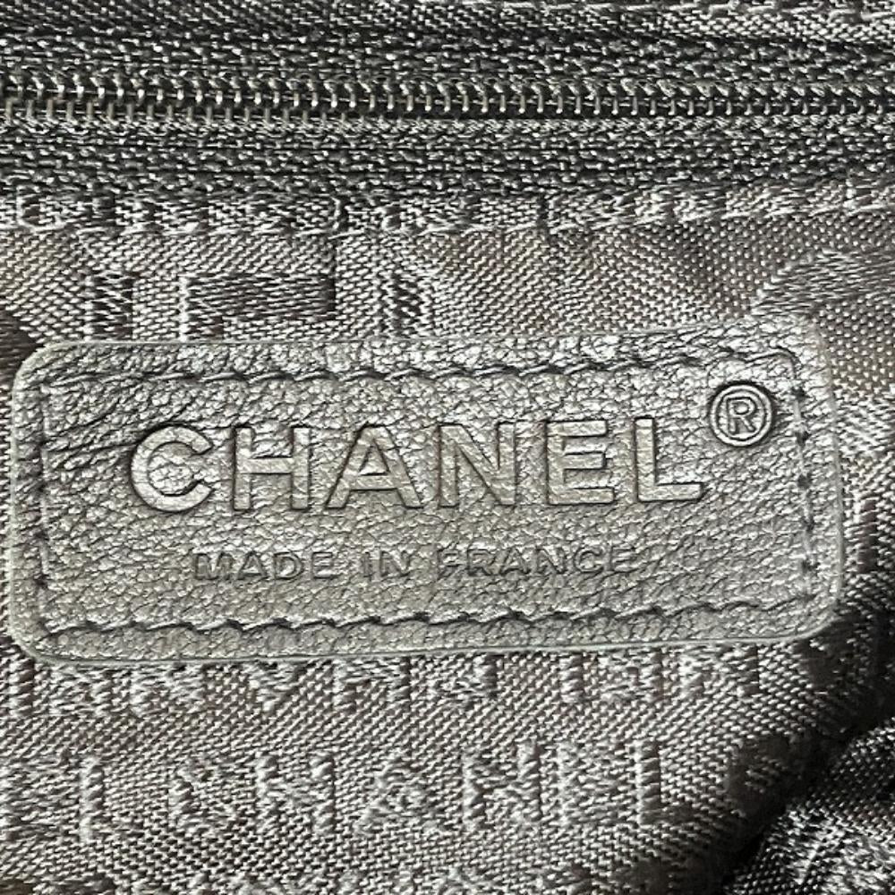 Black Leather Chanel Shoulder Bag