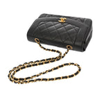 Black Leather Chanel Shoulder Bag