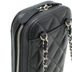 Black Leather Chanel Shoulder Bag