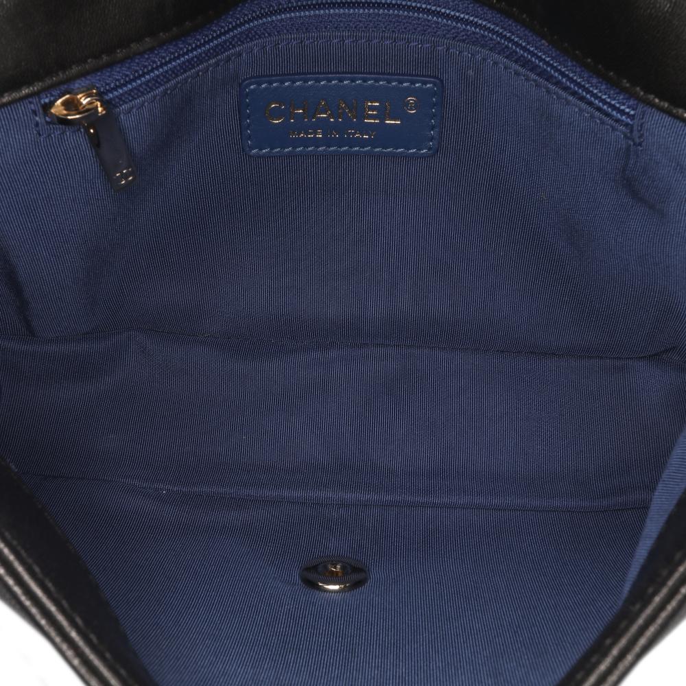 Black Leather Chanel Flap Bag