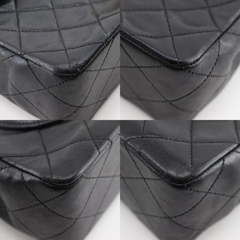 Black Leather Chanel Shoulder Bag