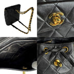 Black Leather Chanel Backpack