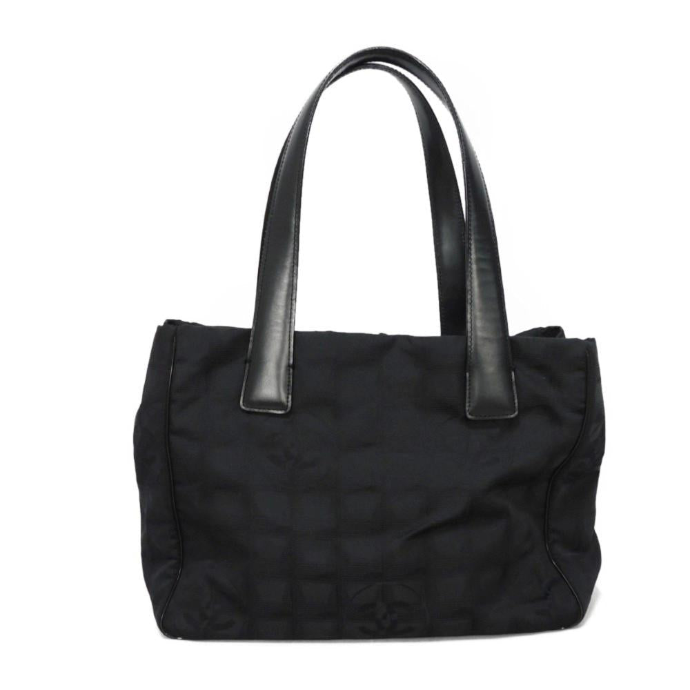 Black Leather Chanel Travel Line