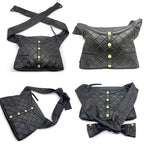 Black Leather Chanel Shoulder Bag