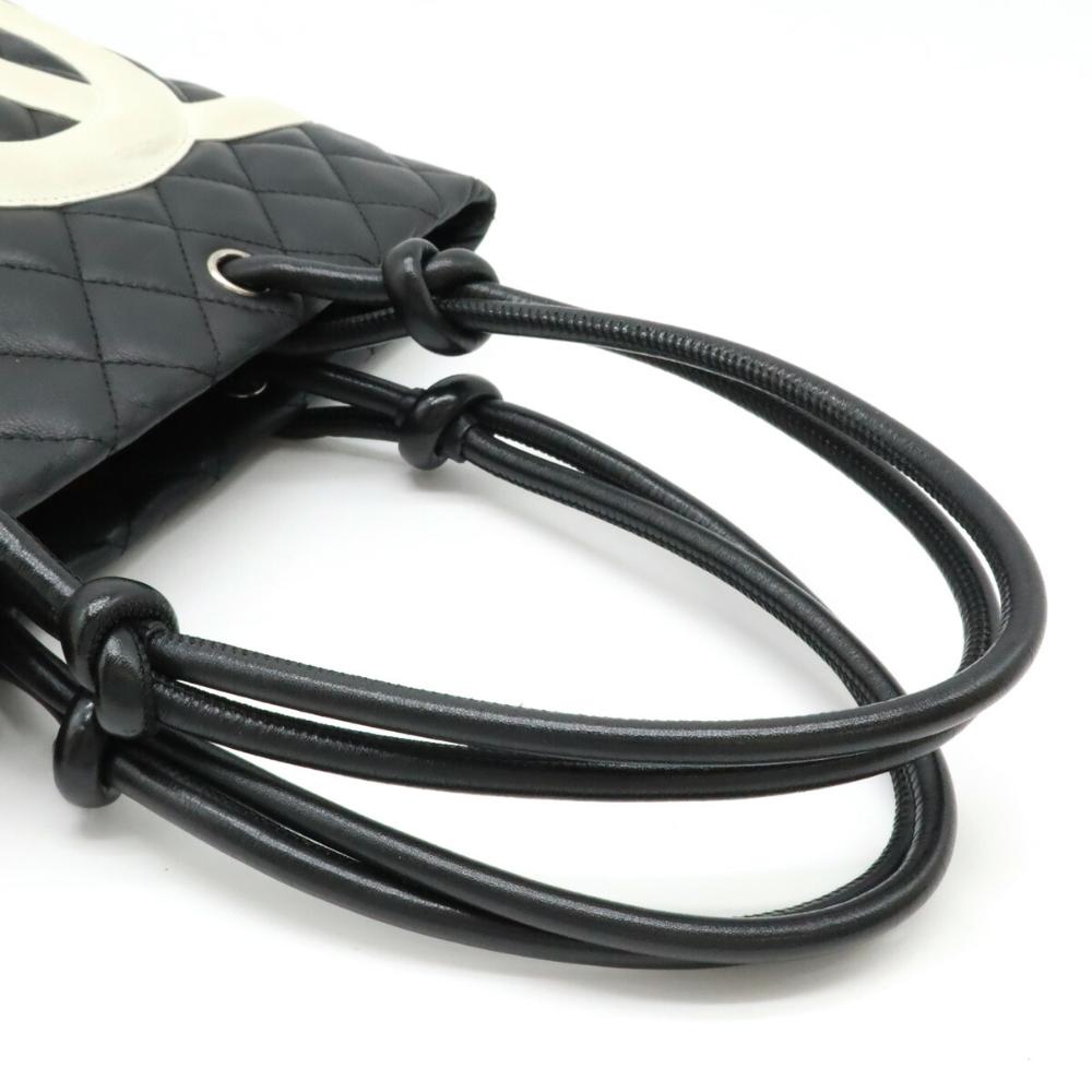 Black Leather Chanel Shoulder Bag