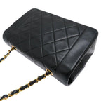 Black Leather Chanel Shoulder Bag
