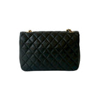 Black Leather Chanel Shoulder Bag