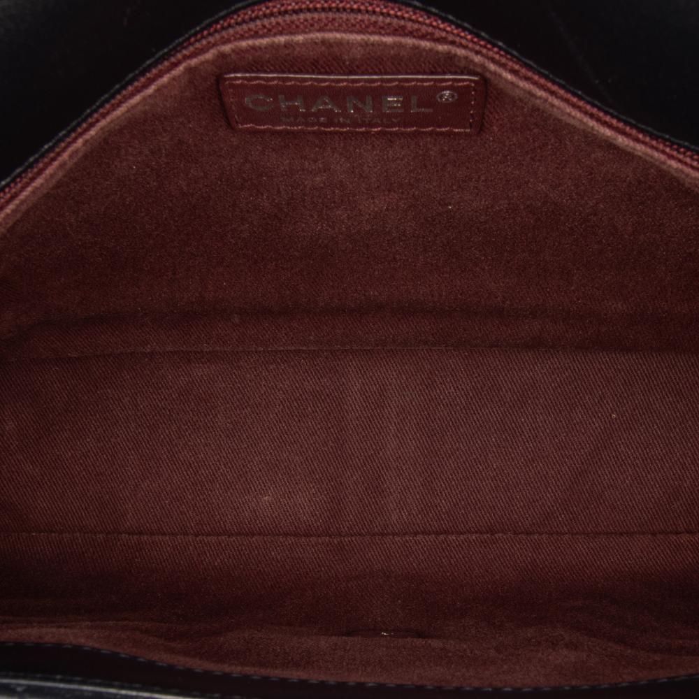 Black Leather Chanel Flap Bag