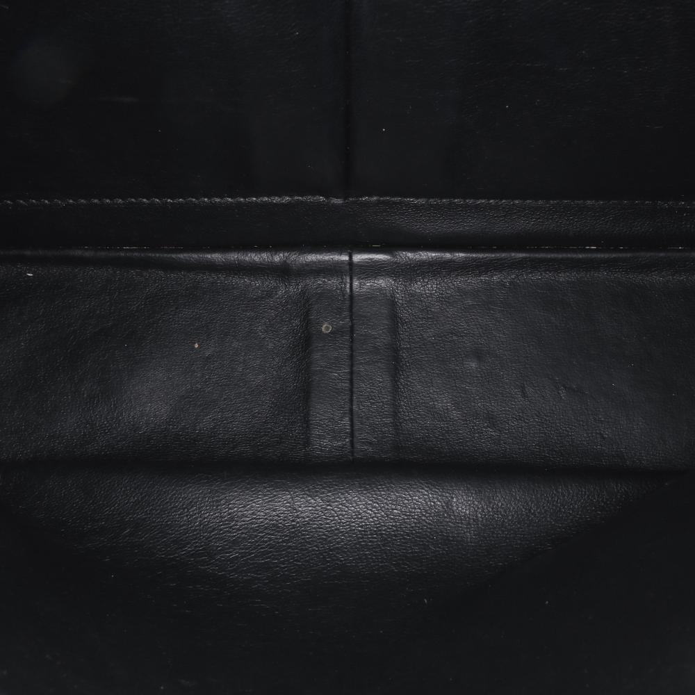 Black Leather Chanel Flap Bag