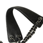 Black Leather Chanel Crossbody Bag