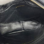 Black Leather Chanel Shoulder Bag