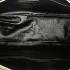 Black Leather Chanel Flap Bag