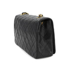 Black Leather Chanel Shoulder Bag