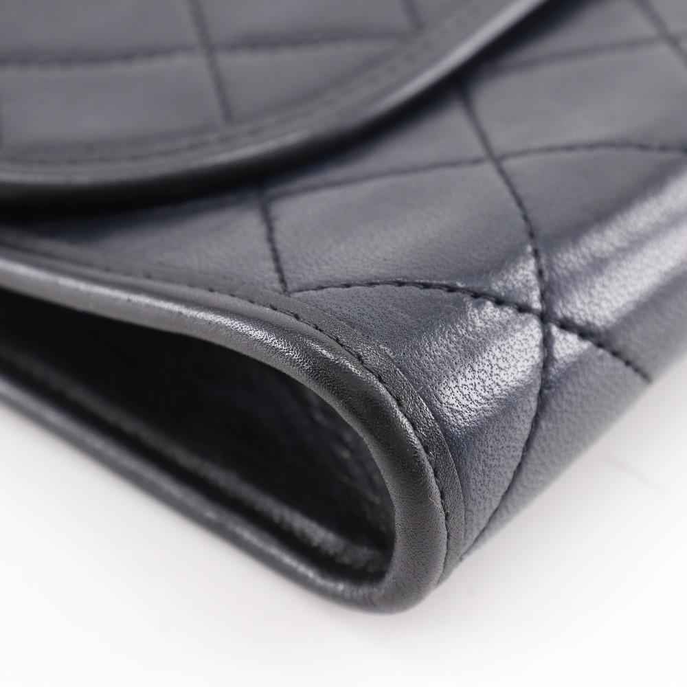 Black Leather Chanel Shoulder Bag