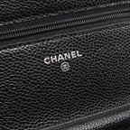 Black Leather Chanel Crossbody Bag