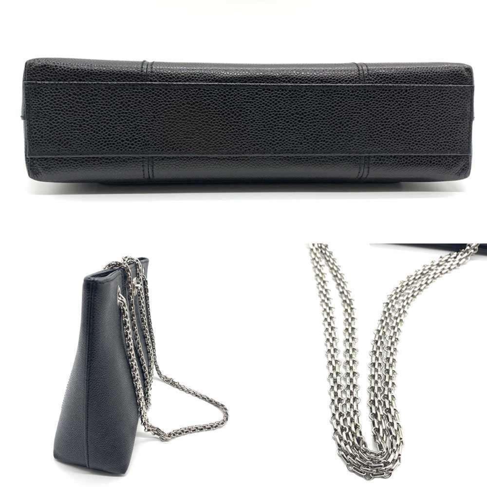 Black Leather Chanel Shoulder Bag