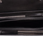 Black Leather Chanel Flap Bag