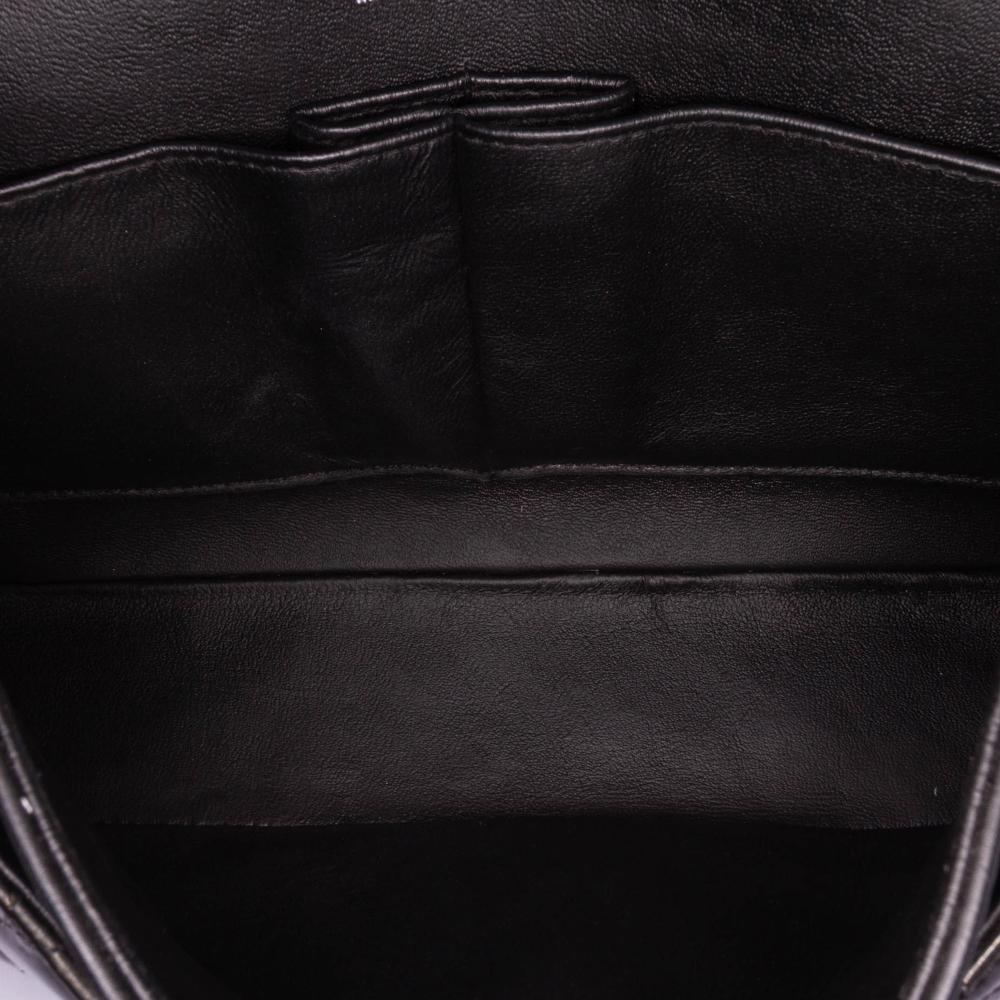 Black Leather Chanel Flap Bag