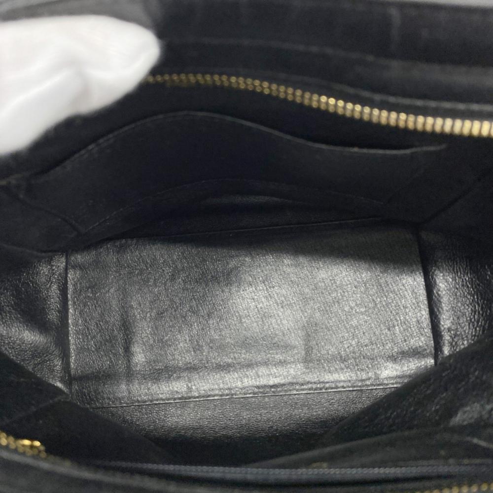 Black Leather Chanel Shoulder Bag