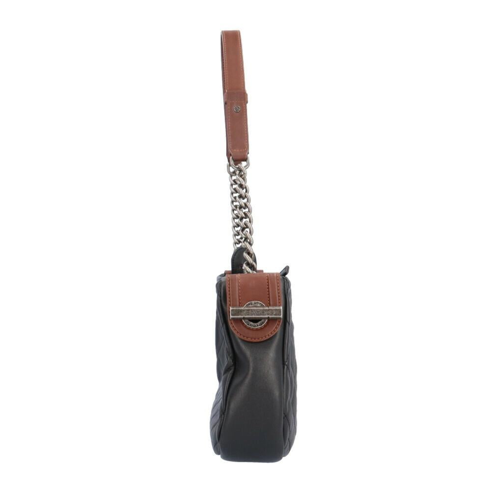 Black Leather Chanel Shoulder Bag