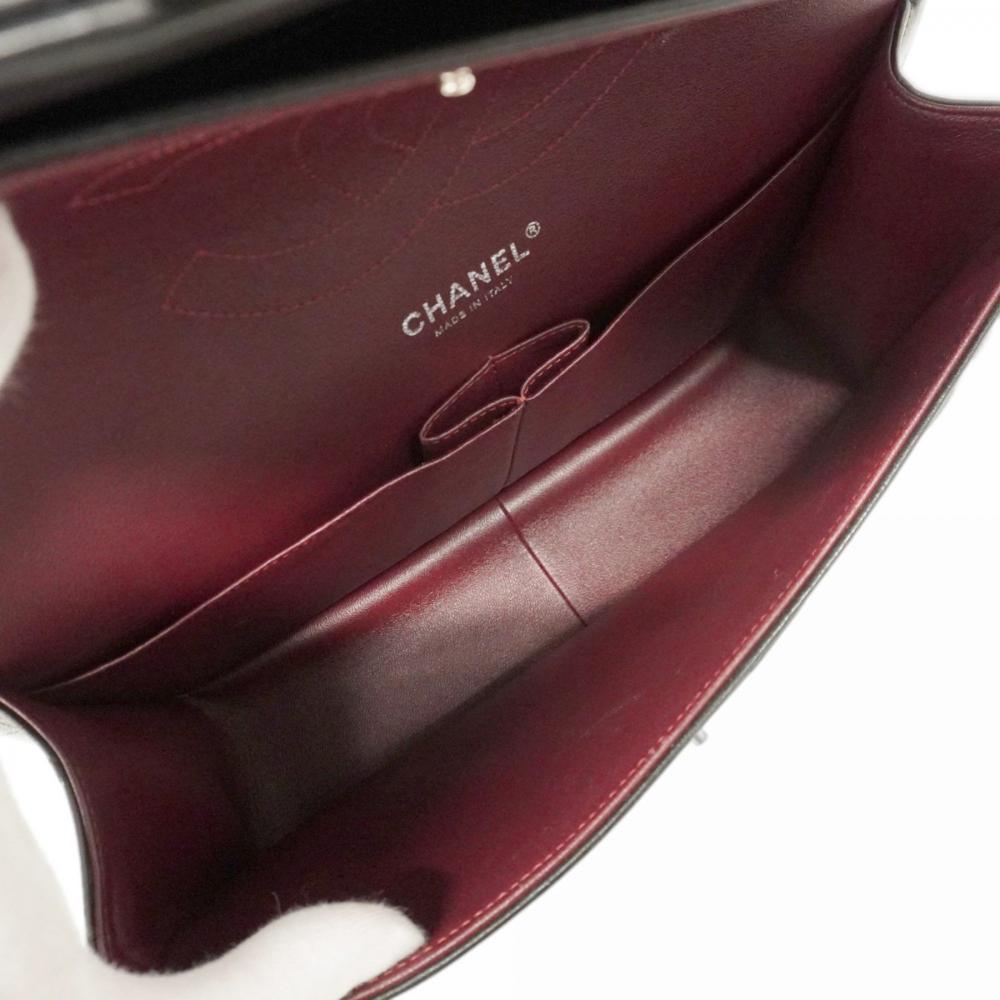 Black Leather Chanel Flap Bag