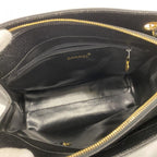 Black Leather Chanel Shoulder Bag