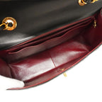 Black Leather Chanel Shoulder Bag