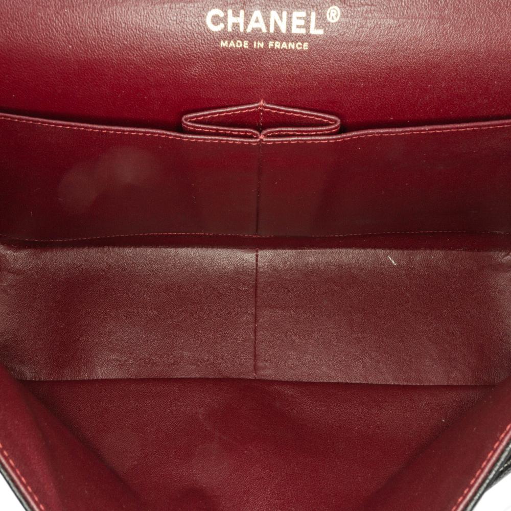 Black Leather Chanel Flap Bag