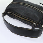 Black Leather Chanel Shoulder Bag