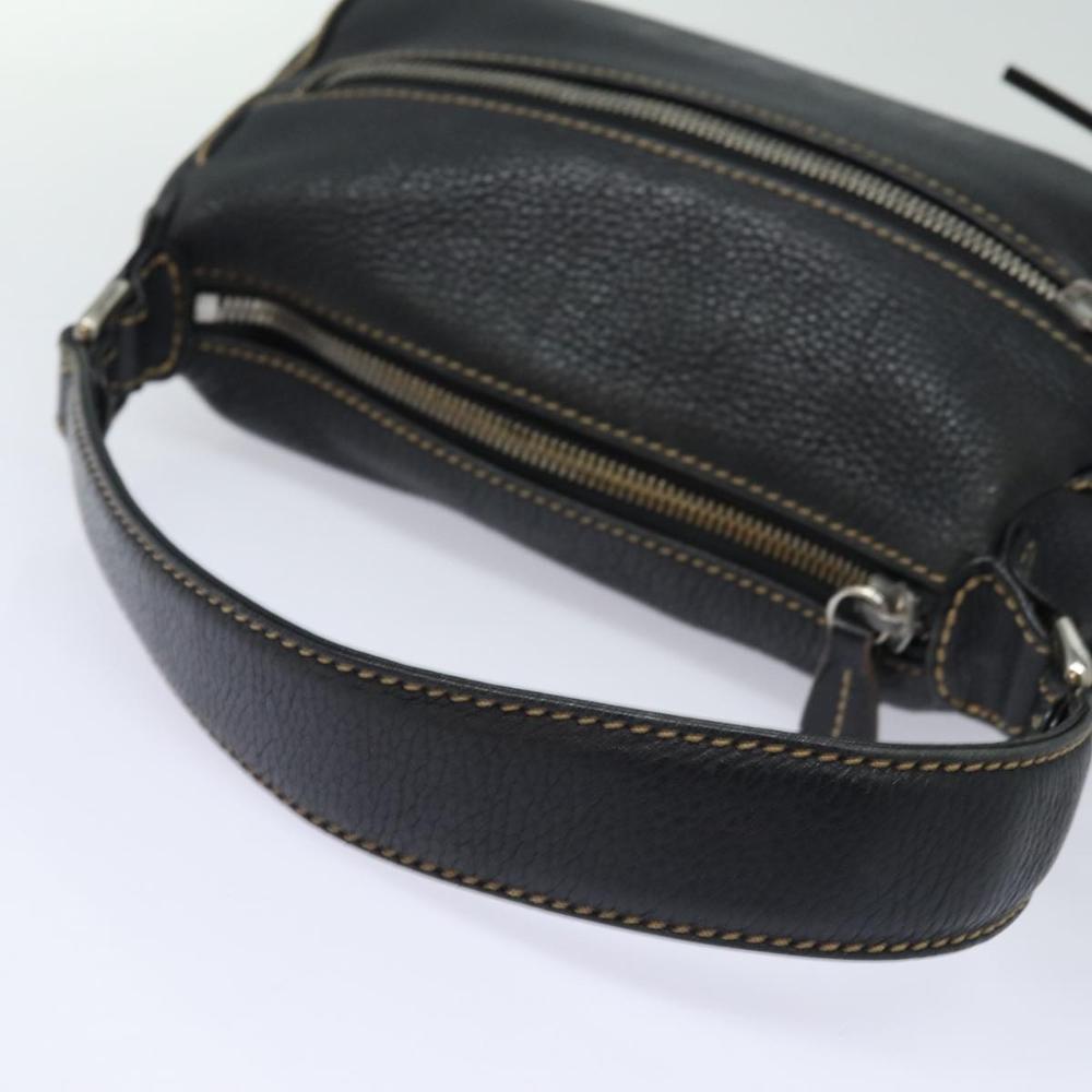 Black Leather Chanel Shoulder Bag