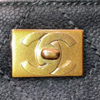 Black Leather Chanel Shoulder Bag