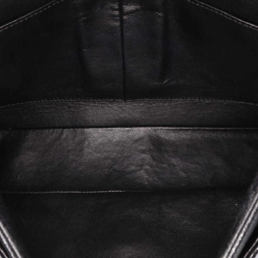 Black Leather Chanel Shoulder Bag