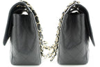 Black Leather Chanel Flap Bag