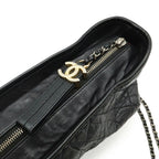Black Leather Chanel Crossbody Bag