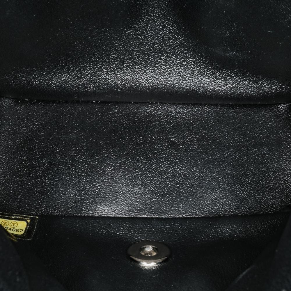 Black Leather Chanel Flap Bag