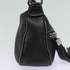 Black Leather Chanel Shoulder Bag
