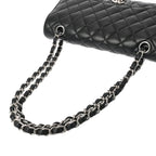 Black Leather Chanel Shoulder Bag