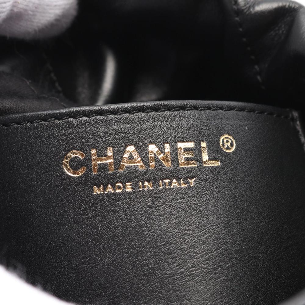 Black Leather Chanel Shoulder Bag